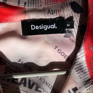 DESIGUAL sleeveless cool graffiti short dress with pockets